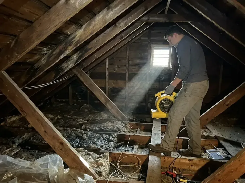 attic-water-damage-drying-proc-007 — frequently asked questions, Emergency Water Extraction & 24/7 Flood Response in Bridgep…